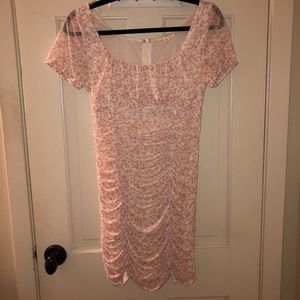 Pink & White Floral Dress